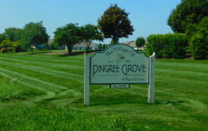 Pingree Grove Welcome Sign on IL 72